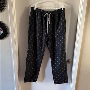 Men's Black Patterned Pants
